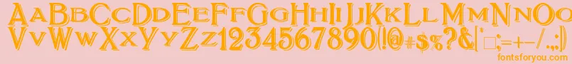 BoltonTitlingShadowed Font – Orange Fonts on Pink Background