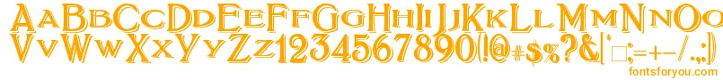 BoltonTitlingShadowed Font – Orange Fonts on White Background