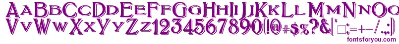 BoltonTitlingShadowed-Schriftart – Violette Schriften