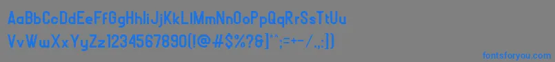 フォントBOLР’D – 灰色の背景に青い文字