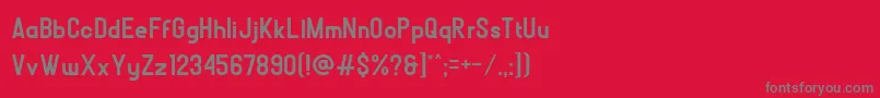 BOLР’D-fontti – harmaat kirjasimet punaisella taustalla