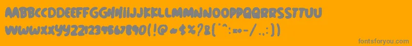 Bomber Balloon Font – Gray Fonts on Orange Background