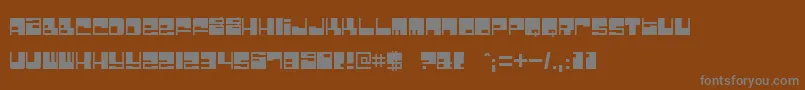 bombfact Font – Gray Fonts on Brown Background