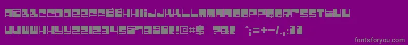 フォントbombfact – 紫の背景に灰色の文字