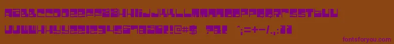 bombfact Font – Purple Fonts on Brown Background