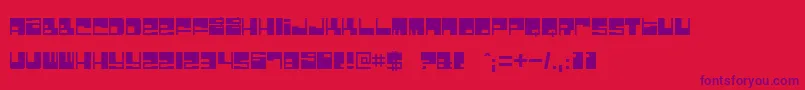 bombfact Font – Purple Fonts on Red Background