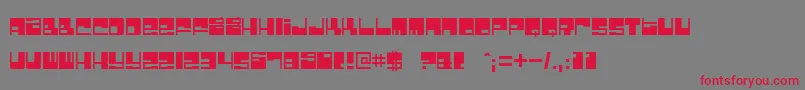 bombfact Font – Red Fonts on Gray Background