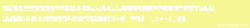 Шрифт bombfact – белые шрифты на жёлтом фоне