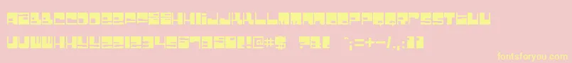 bombfact Font – Yellow Fonts on Pink Background