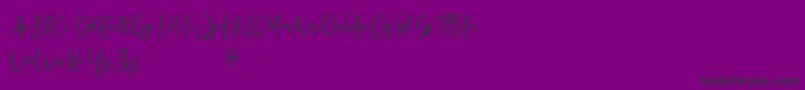 Bombinate Font – Black Fonts on Purple Background