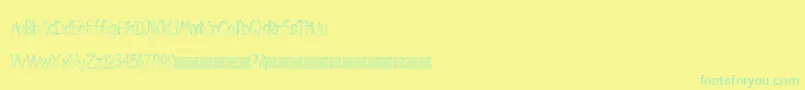 Шрифт BombingStencil – зелёные шрифты на жёлтом фоне