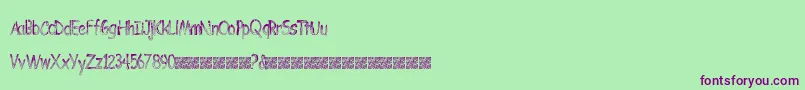 BombingStencil Font – Purple Fonts on Green Background