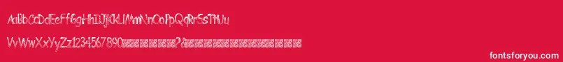 BombingStencil Font – White Fonts on Red Background
