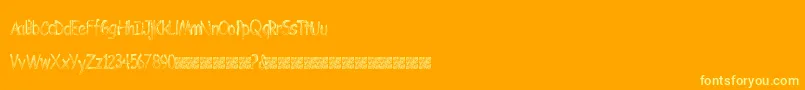 BombingStencil Font – Yellow Fonts on Orange Background
