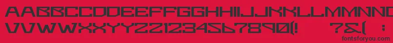Bomtur Font – Black Fonts on Red Background