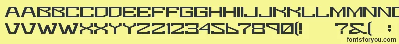 Bomtur Font – Black Fonts on Yellow Background