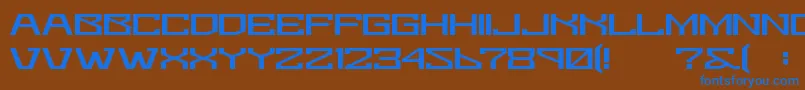 Bomtur Font – Blue Fonts on Brown Background