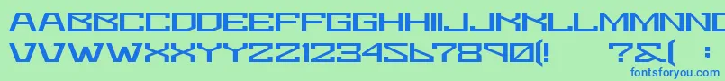 Bomtur Font – Blue Fonts on Green Background