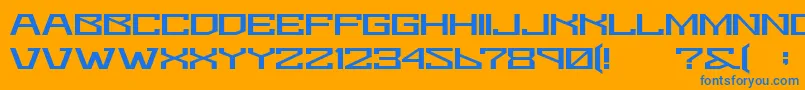 Шрифт Bomtur – синие шрифты на оранжевом фоне
