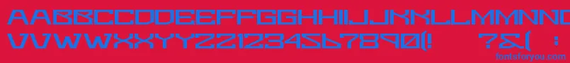 Bomtur Font – Blue Fonts on Red Background