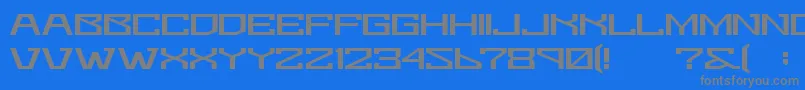 Bomtur-Schriftart – Graue Schriften auf blauem Hintergrund