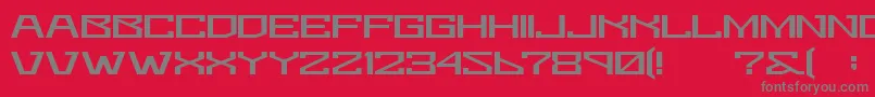 Bomtur Font – Gray Fonts on Red Background