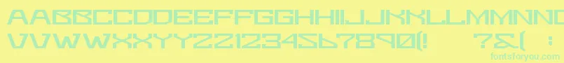 Bomtur Font – Green Fonts on Yellow Background