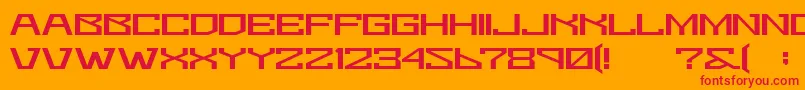 Bomtur Font – Red Fonts on Orange Background