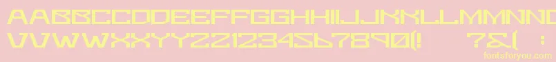 Bomtur Font – Yellow Fonts on Pink Background