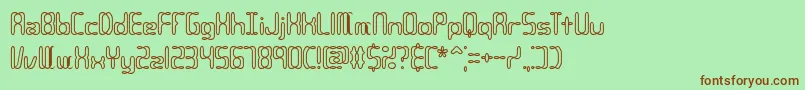 Шрифт CompliantConfuse2oBrk – коричневые шрифты на зелёном фоне