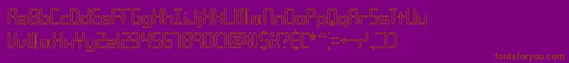 フォントCompliantConfuse2oBrk – 紫色の背景に茶色のフォント