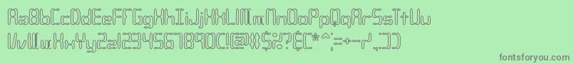 CompliantConfuse2oBrk-Schriftart – Graue Schriften auf grünem Hintergrund