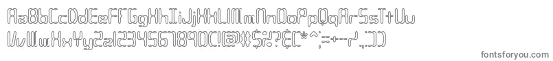 CompliantConfuse2oBrk-fontti – harmaat kirjasimet valkoisella taustalla