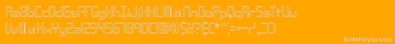 CompliantConfuse2oBrk-fontti – vaaleanpunaiset fontit oranssilla taustalla