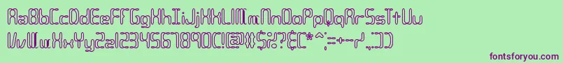 CompliantConfuse2oBrk Font – Purple Fonts on Green Background