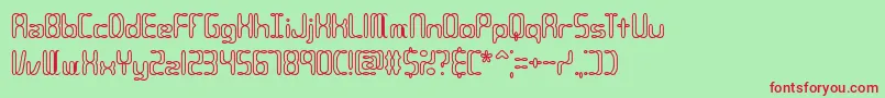 フォントCompliantConfuse2oBrk – 赤い文字の緑の背景