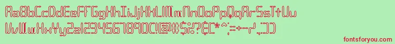 CompliantConfuse2oBrk Font – Red Fonts on Green Background