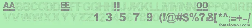 Bon Appetit Font – Gray Fonts on Green Background