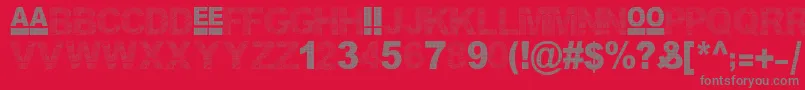 Bon Appetit Font – Gray Fonts on Red Background