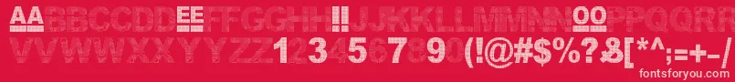 Bon Appetit Font – Pink Fonts on Red Background