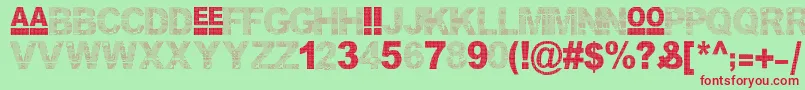 Bon Appetit Font – Red Fonts on Green Background