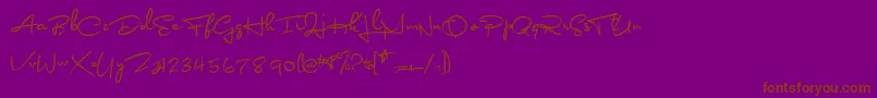 フォントBonagea – 紫色の背景に茶色のフォント