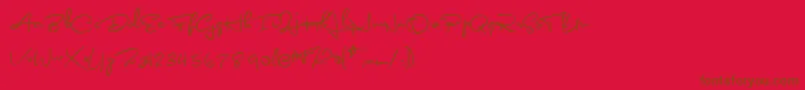 Bonagea Font – Brown Fonts on Red Background