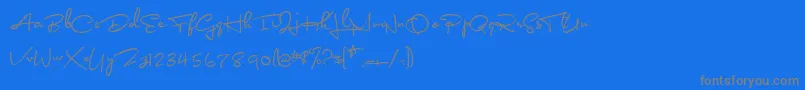 フォントBonagea – 青い背景に灰色の文字