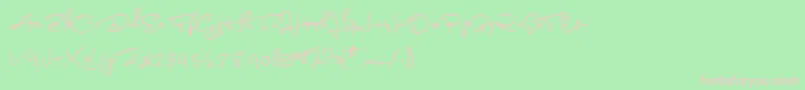 Bonagea Font – Pink Fonts on Green Background