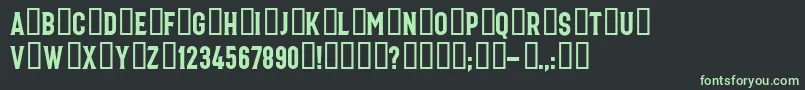 フォントBonard FREE FOR PERSONAL USE ONLY – 黒い背景に緑の文字