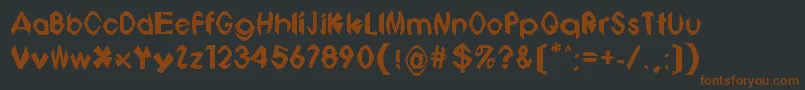 Шрифт Bonbots – коричневые шрифты на чёрном фоне