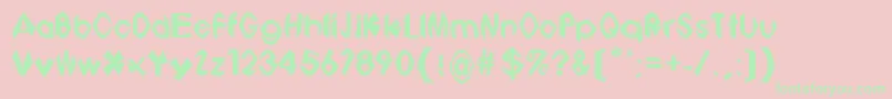 Bonbots Font – Green Fonts on Pink Background