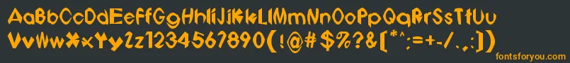 Шрифт Bonbots – оранжевые шрифты на чёрном фоне