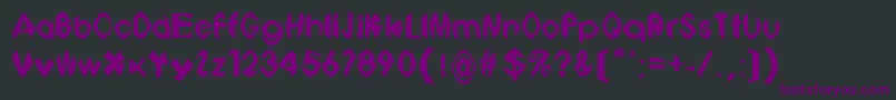 Czcionka Bonbots – fioletowe czcionki na czarnym tle